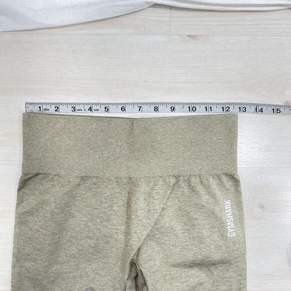 Gymshark Leggings Women M Tan Seamless Crop Energy Athletic T - Picture 4 of 8